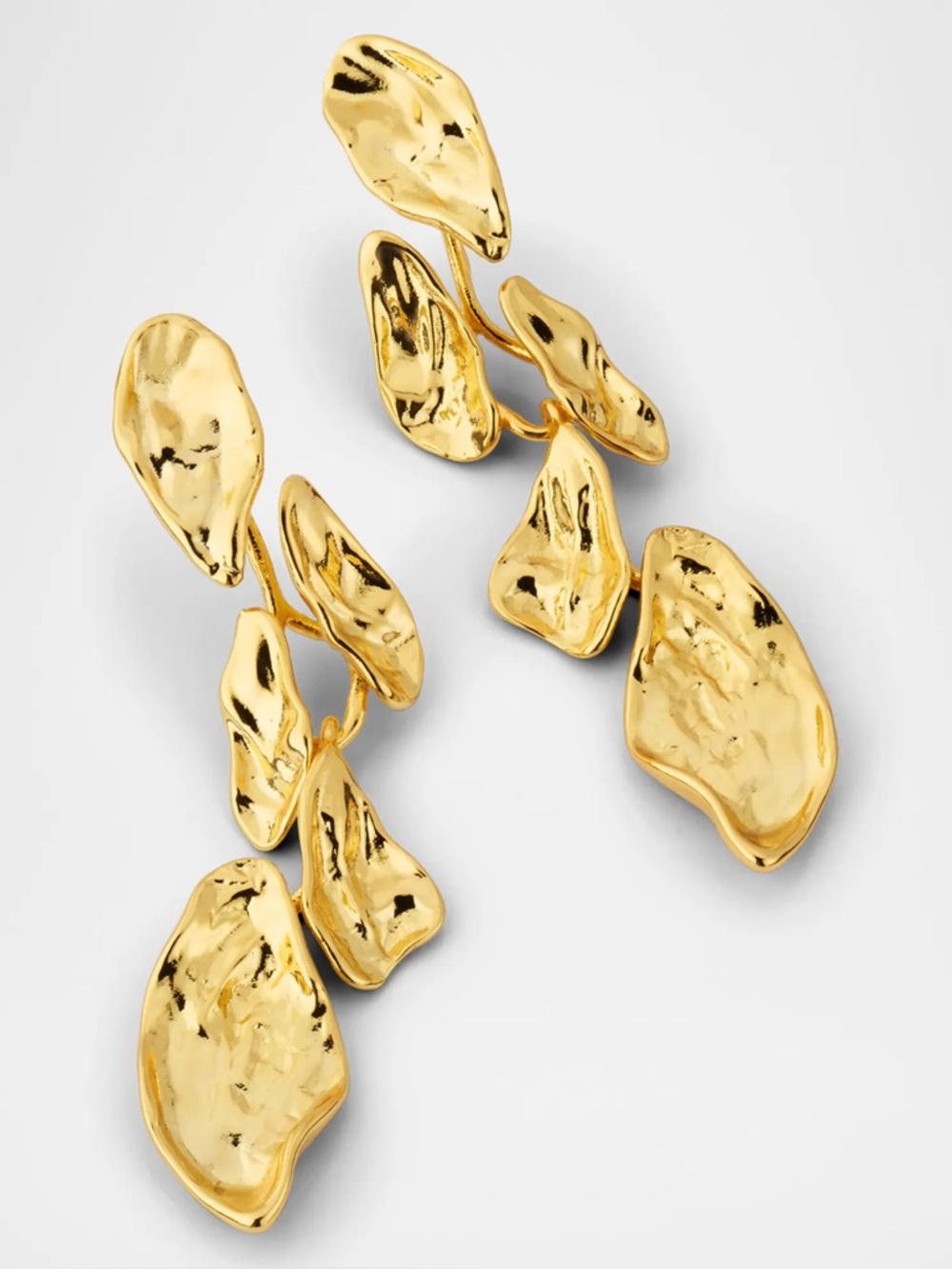 Alexis Bittar Mosaic Molten Gold Post Earrings - Picture 3 of 7